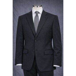 Size-Small Pronto Uomo Platinum 100% Wool Blazer 35S Black 2 Button Mens Sport C